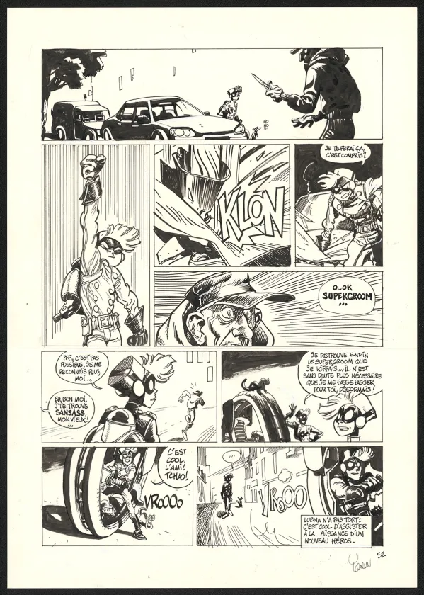 Planche noir et blanc, SuperGroom, Héros malgré lui (T.1),  Yoann