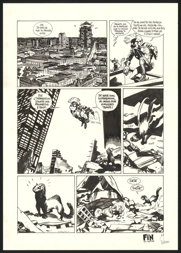 Planche noir et blanc, SuperGroom, Héros malgré lui (T.1),  Yoann