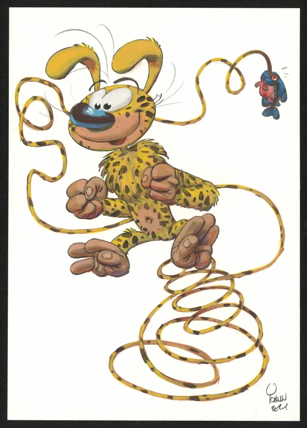 Colored illustration, Spirou et Fantasio,  Yoann