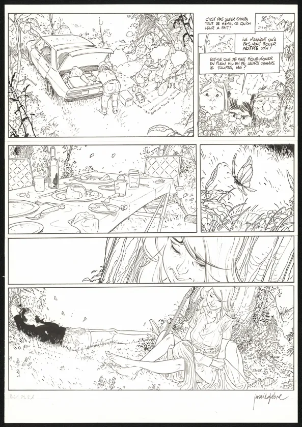 Planche noir et blanc, Les Beaux étés, Cap au Sud ! (T.1), Jordi Lafebre