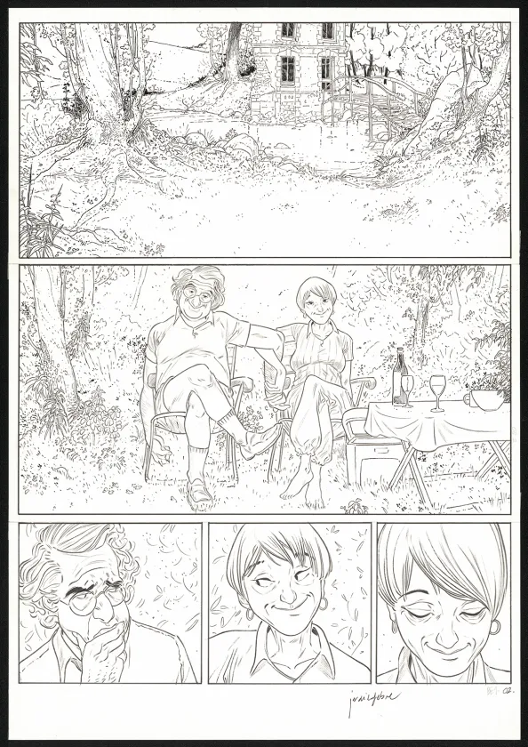 Black and white original page, Les Beaux étés, Cap au Sud ! (T.1), Jordi Lafebre