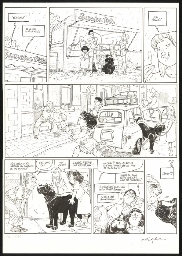 Planche noir et blanc, Les Beaux étés, La Calanque (T.2), Jordi Lafebre