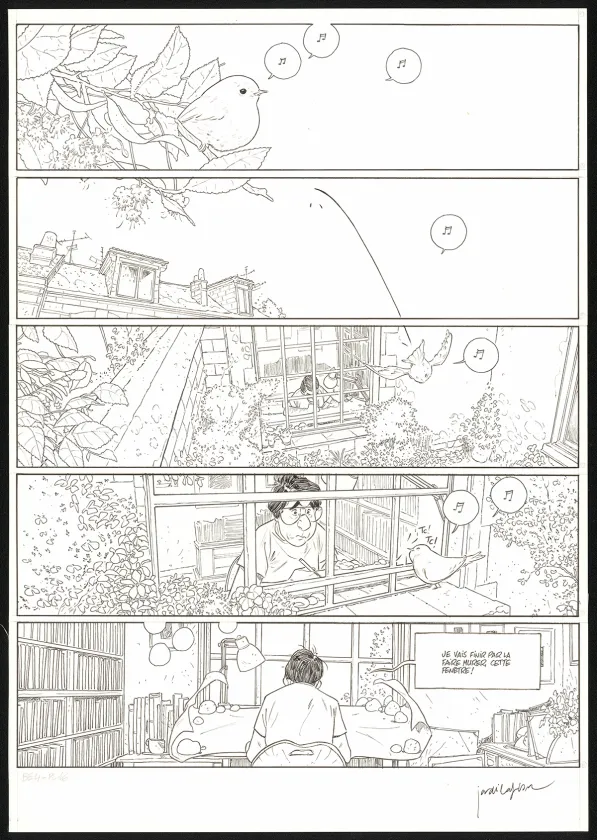 Black and white original page, Les Beaux étés, Le Repos du guerrier (T.4), Jordi Lafebre