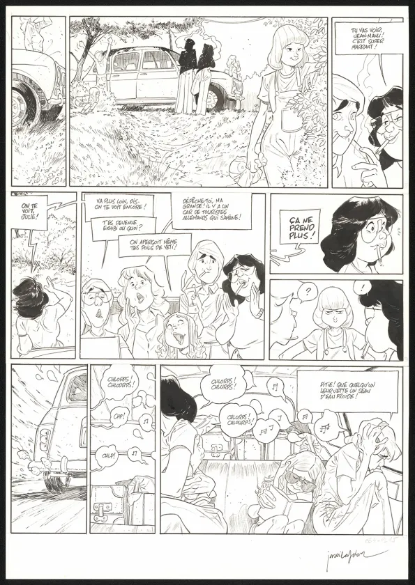 Black and white original page, Les Beaux étés, Le Repos du guerrier (T.4), Jordi Lafebre