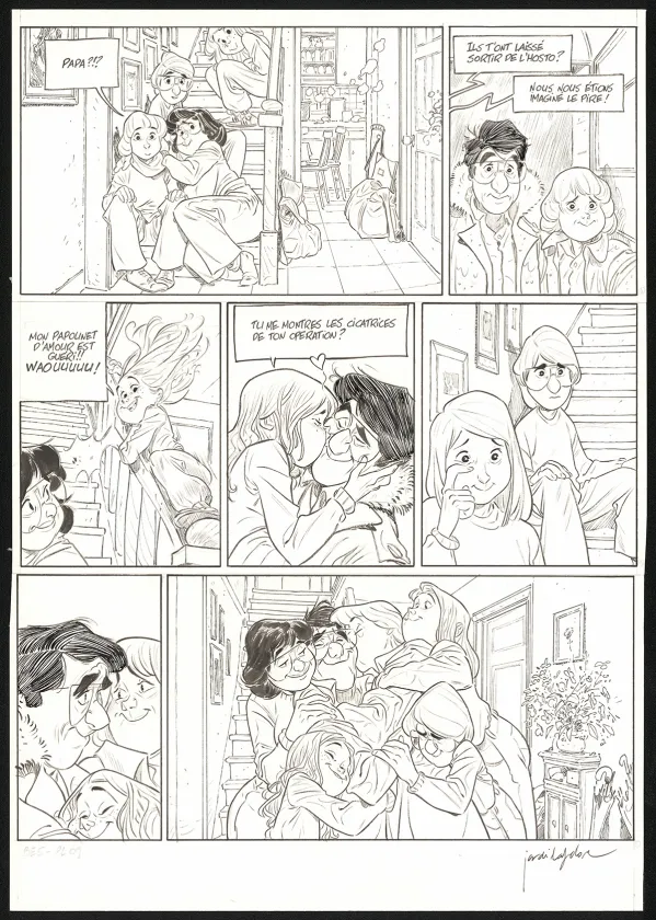 Planche noir et blanc, Les Beaux étés, La Fugue (T.5), Jordi Lafebre