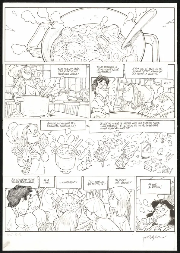 Planche noir et blanc, Les Beaux étés, La Fugue (T.5), Jordi Lafebre