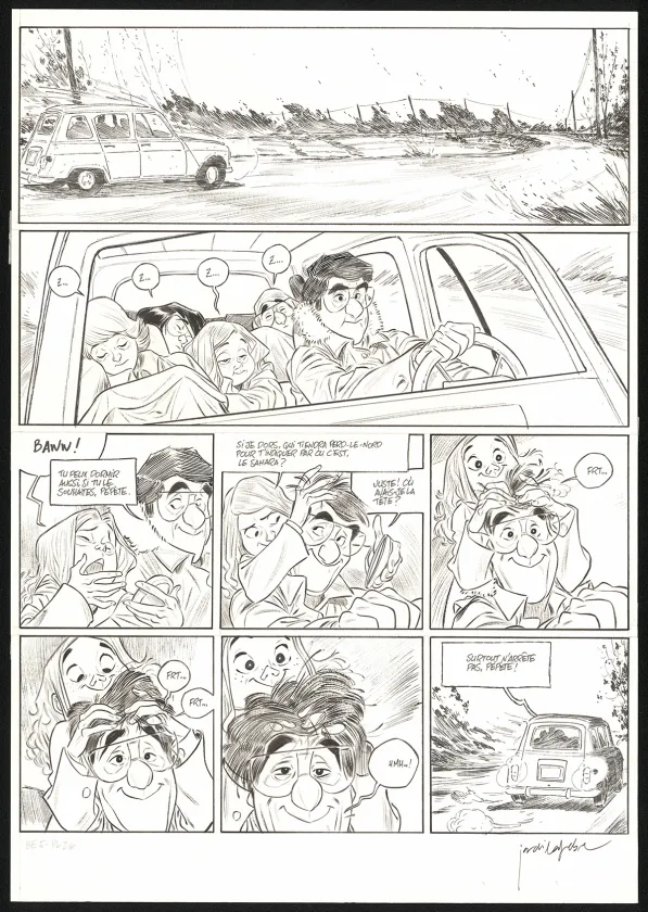 Planche noir et blanc, Les Beaux étés, La Fugue (T.5), Jordi Lafebre