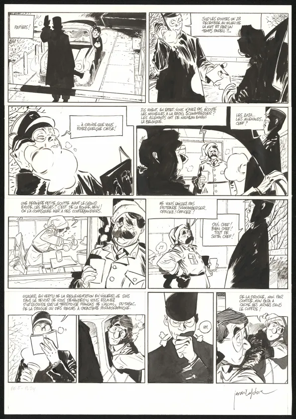 Black and white original page, Les Beaux étés, La Fugue (T.5), Jordi Lafebre