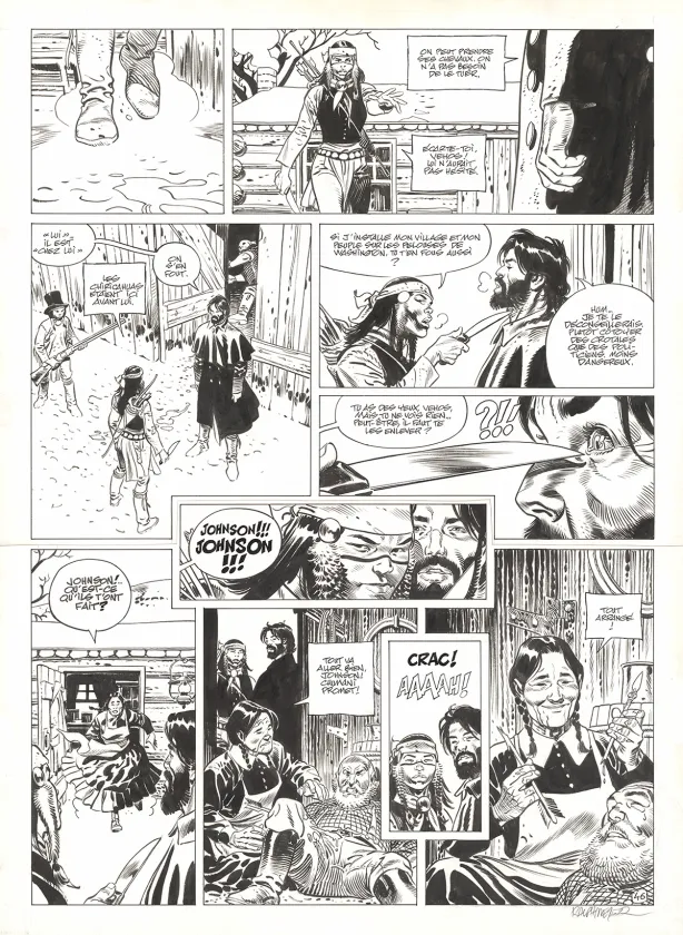 Planche noir et blanc, Undertaker, L'Indien blanc (T.5), Ralph Meyer