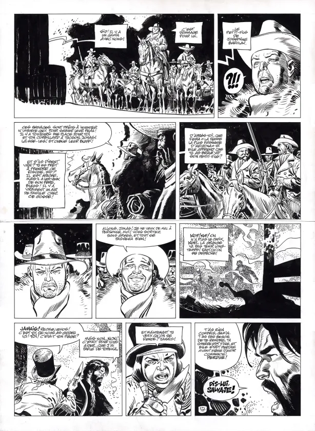 Planche noir et blanc, Undertaker, L'Indien blanc (T.5), Ralph Meyer