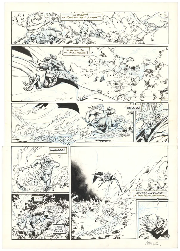 Planche noir et blanc, Trolls de Troy, Histoires trolles (T.1), Jean-Louis Mourier