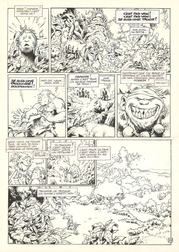 Planche noir et blanc, Trolls de Troy, Histoires trolles (T.1), Jean-Louis Mourier