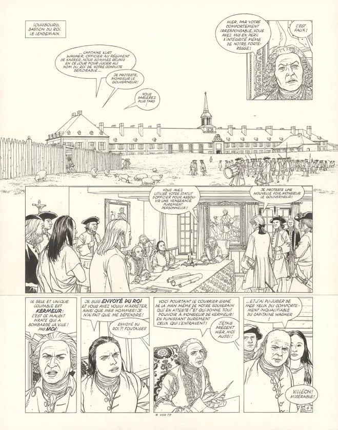 Planche noir et blanc, L'Épervier, La Princesse indienne (T.10), Patrice Pellerin