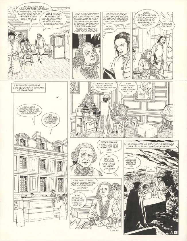 Planche noir et blanc, L'Épervier, La Princesse indienne (T.10), Patrice Pellerin