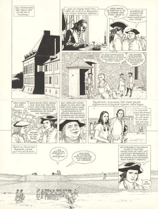 Planche noir et blanc, L'Épervier, La Princesse indienne (T.10), Patrice Pellerin