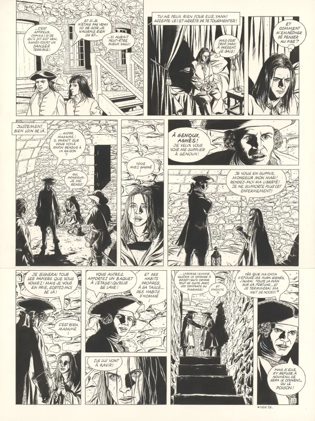 Planche noir et blanc, L'Épervier, La Princesse indienne (T.10), Patrice Pellerin