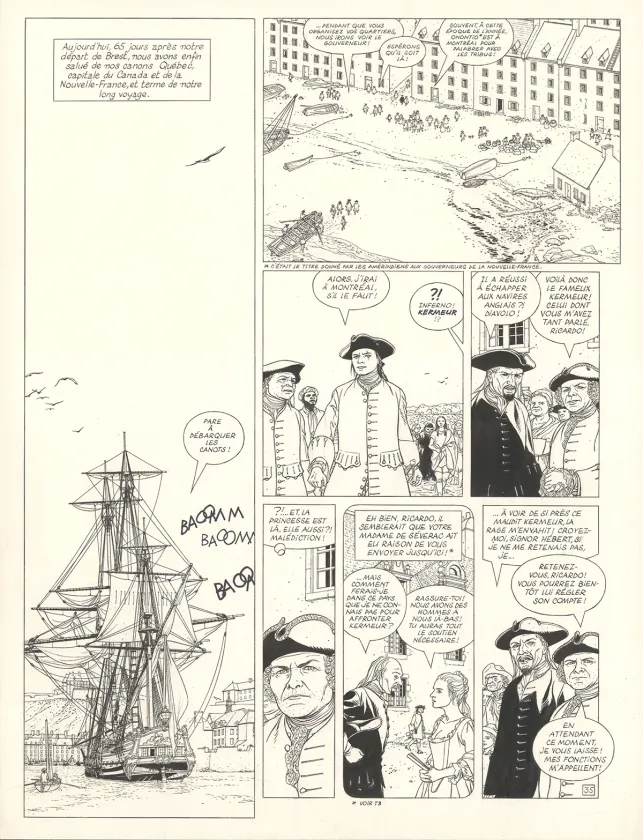 Planche noir et blanc, L'Épervier, La Princesse indienne (T.10), Patrice Pellerin
