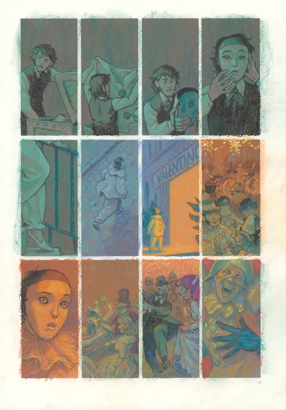 Colored original page, Degas, La Danse de la Solitude,  Efa