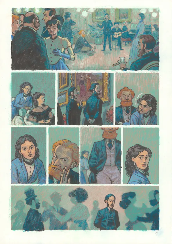 Colored original page, Degas, La Danse de la Solitude,  Efa
