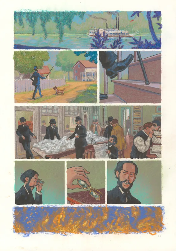Colored original page, Degas, La Danse de la Solitude,  Efa