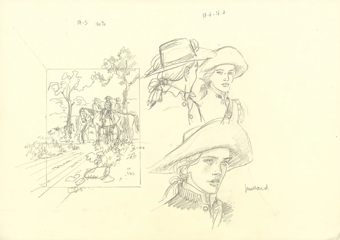 Sketch, Plume aux Vents, André Juillard