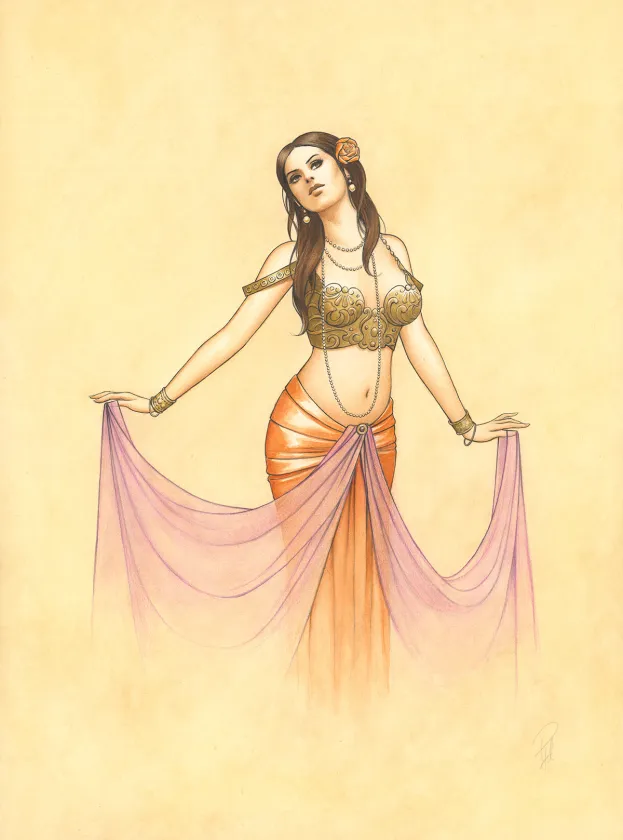 Illustration couleur, Mata Hari, Laurent Paturaud
