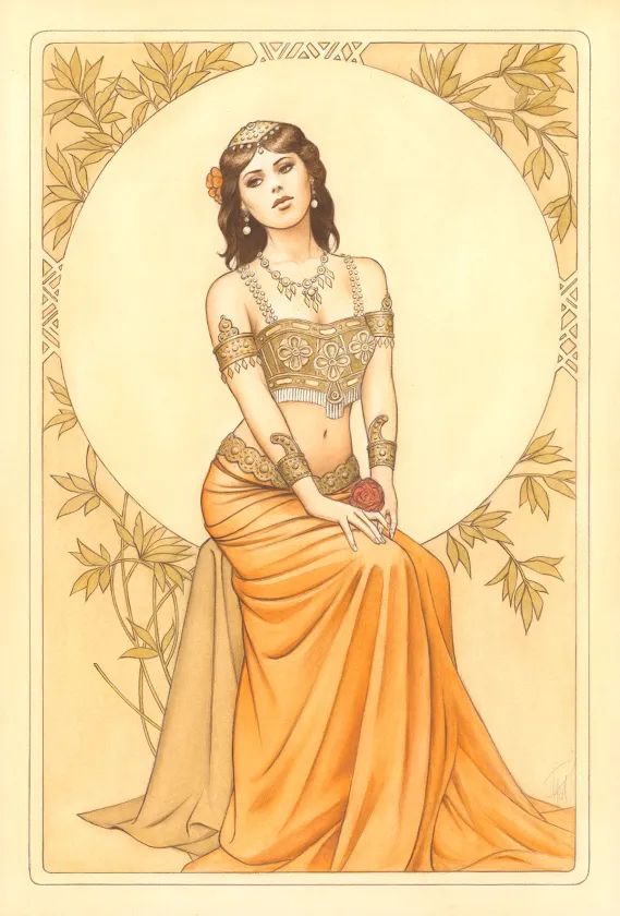 Illustration couleur, Mata Hari, Laurent Paturaud