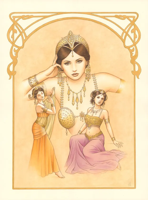 Illustration couleur, Mata Hari, Laurent Paturaud