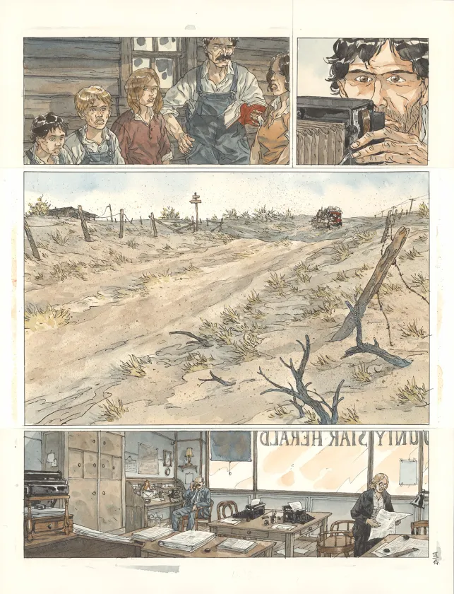 Colored original page, Notre Amérique, Les Révolutions meurent en automne (T.4),  Maël