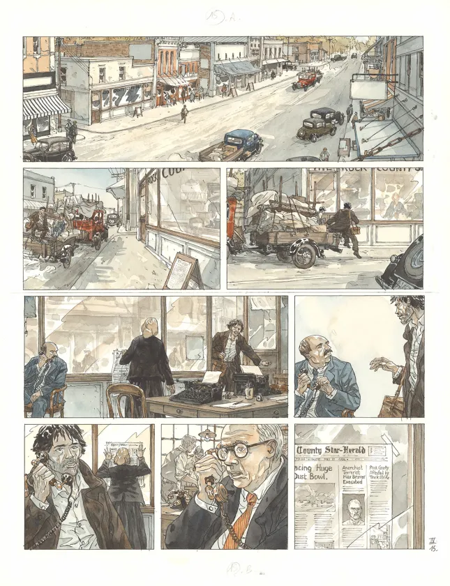 Colored original page, Notre Amérique, Les Révolutions meurent en automne (T.4),  Maël