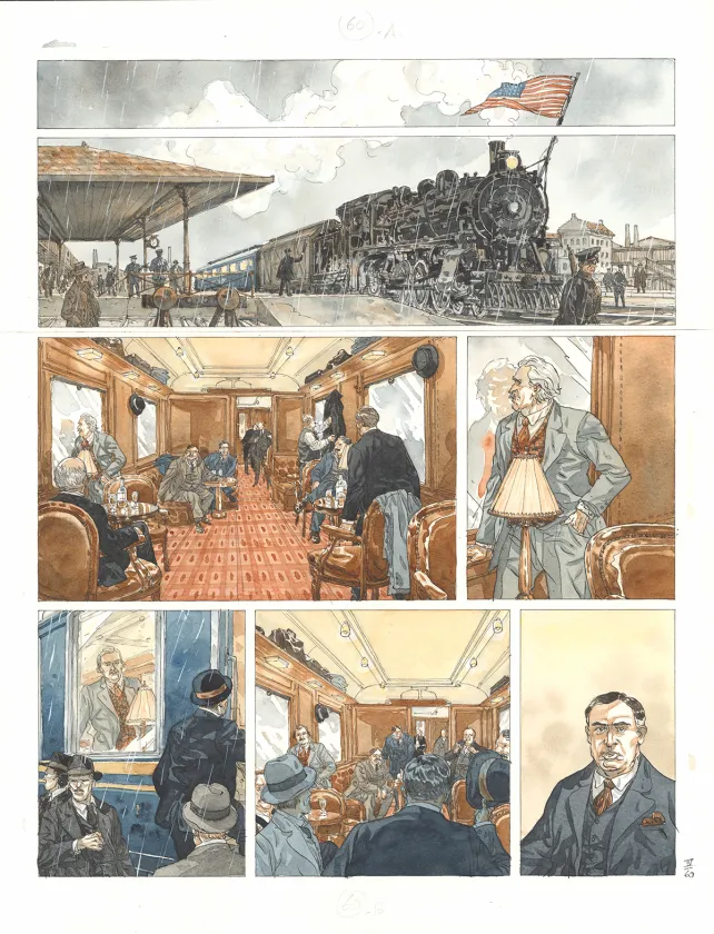 Colored original page, Notre Amérique, Les Révolutions meurent en automne (T.4),  Maël