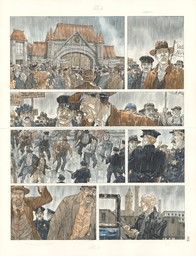Colored original page, Notre Amérique, Les Révolutions meurent en automne (T.4),  Maël
