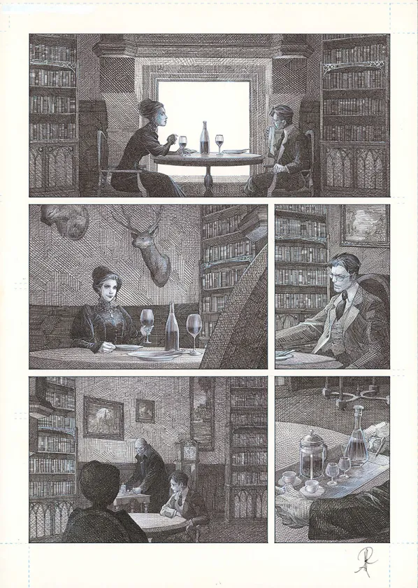 Planche noir et blanc, La Mort vivante, Alberto Varanda