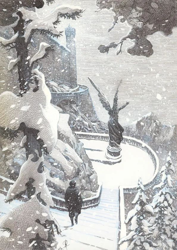 Planche noir et blanc, La Mort vivante, Alberto Varanda