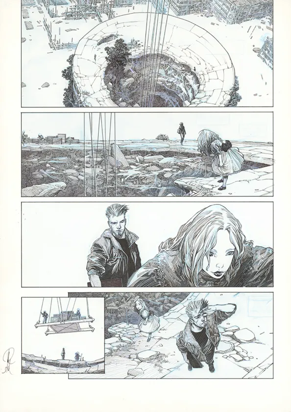 Planche noir et blanc, La Mort vivante, Alberto Varanda