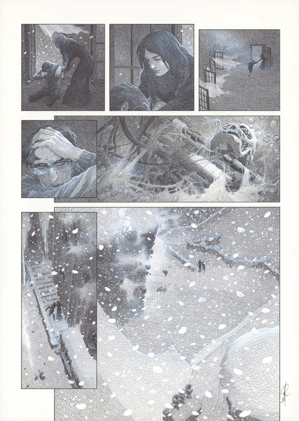 Planche noir et blanc, La Mort vivante, Alberto Varanda