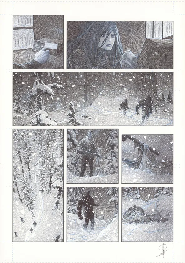 Planche noir et blanc, La Mort vivante, Alberto Varanda