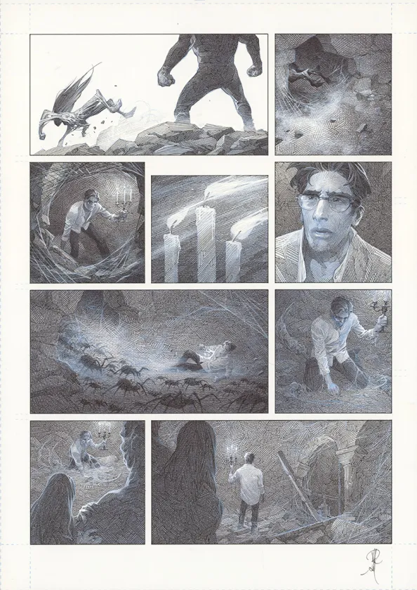 Planche noir et blanc, La Mort vivante, Alberto Varanda