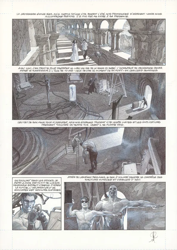 Planche noir et blanc, La Mort vivante, Alberto Varanda