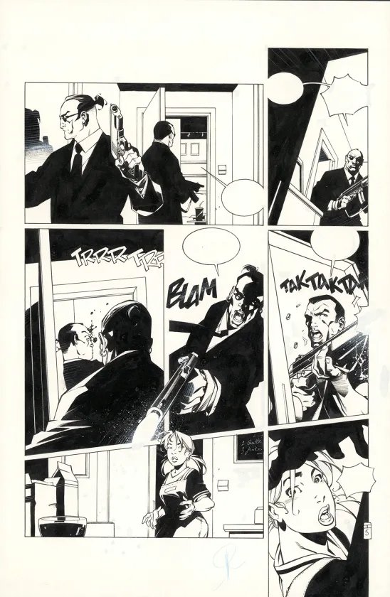 Planche noir et blanc, Bloodline, Issue 1 (T.1), Alberto Varanda