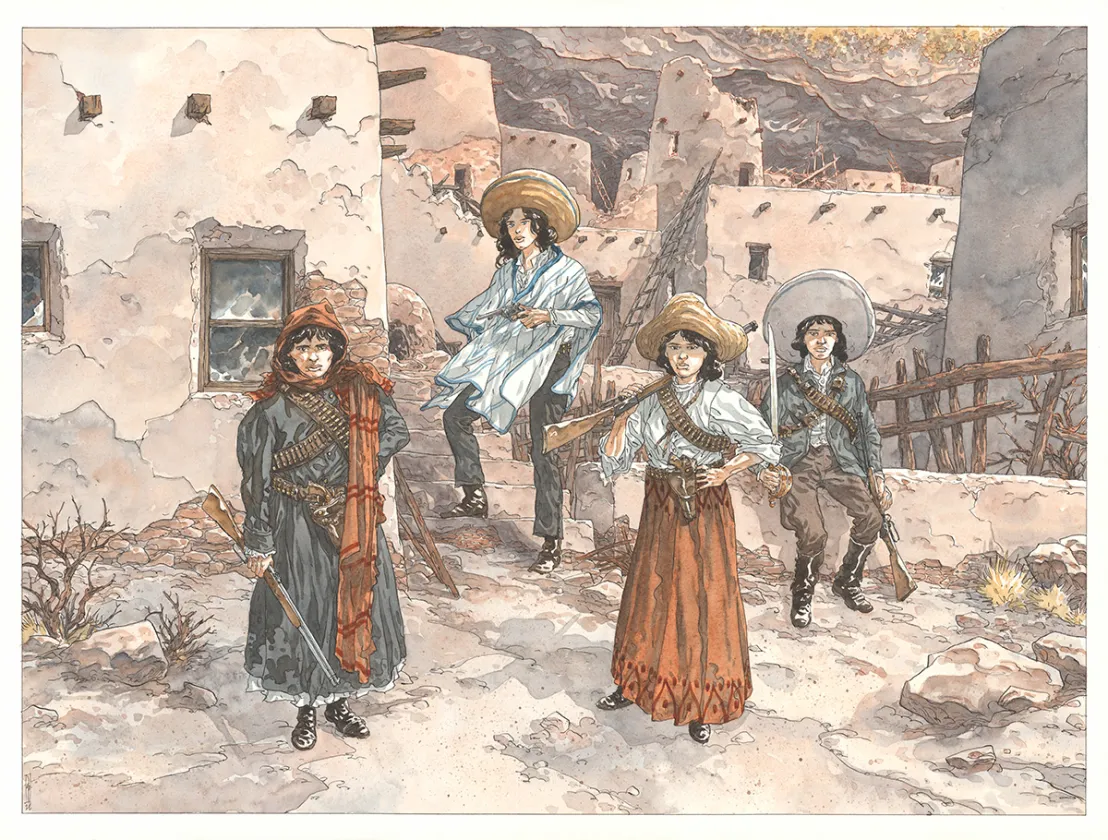 Colored illustration, Notre Amérique,  Maël