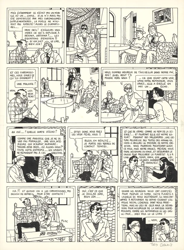 Black and white original page, Ray Banana, Berceuse électrique (T.1), Ted Benoit