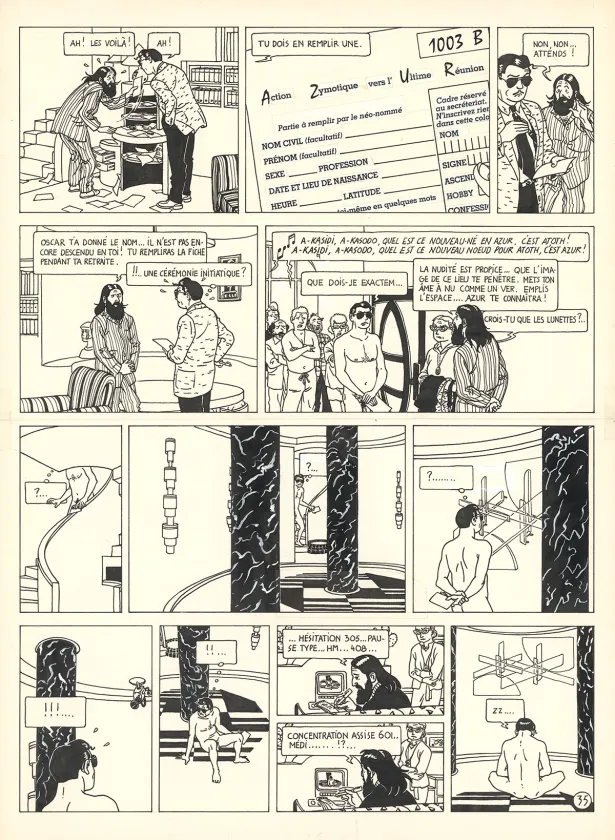 Black and white original page, Ray Banana, Berceuse électrique (T.1), Ted Benoit