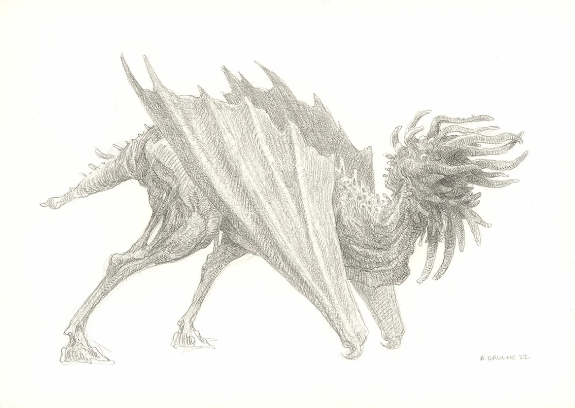 Illustration noir et blanc, Les Carnets Lovecraft, Le Festival , Armel Gaulme