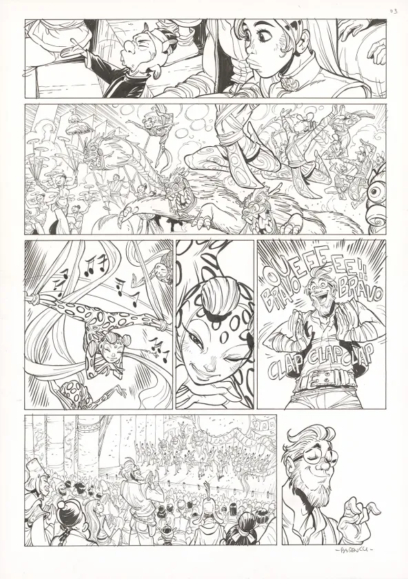 Black and white original page, Ekhö Monde miroir, Un fantôme à Pékin (T.10), Alessandro Barbucci