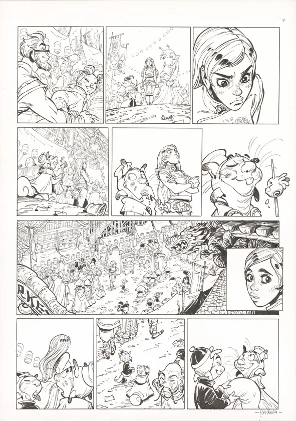 Planche noir et blanc, Ekhö Monde miroir, Un fantôme à Pékin (T.10), Alessandro Barbucci