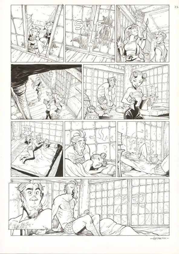 Planche noir et blanc, Ekhö Monde miroir, Un fantôme à Pékin (T.10), Alessandro Barbucci