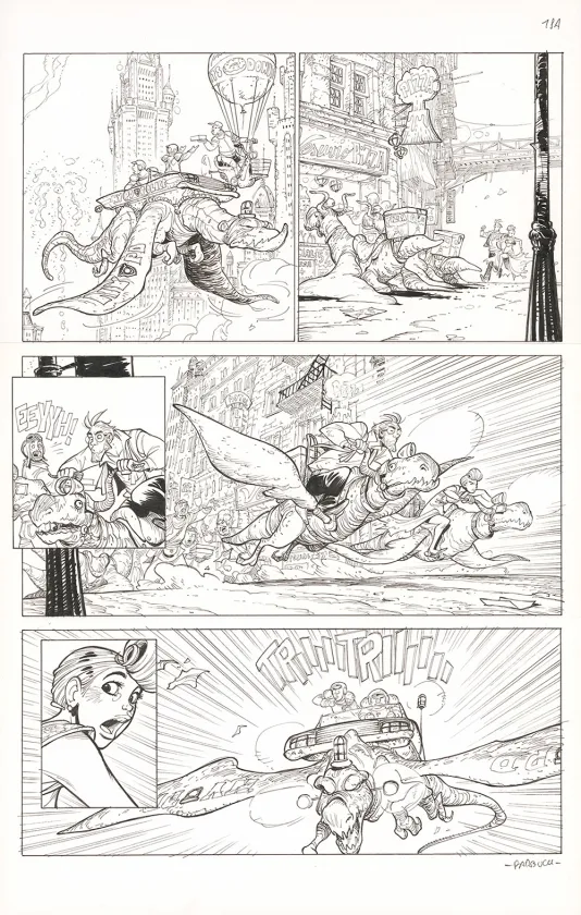 Black and white original page, Ekhö Monde miroir, La Sirène de Manhattan (T.8), Alessandro Barbucci