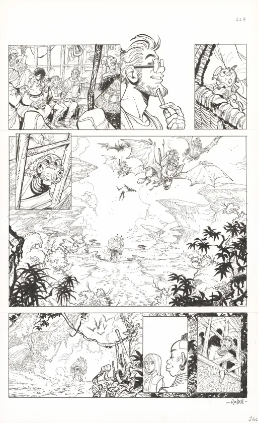 Planche noir et blanc, Ekhö Monde miroir, Abidjan-Nairobi Express (T.9), Alessandro Barbucci