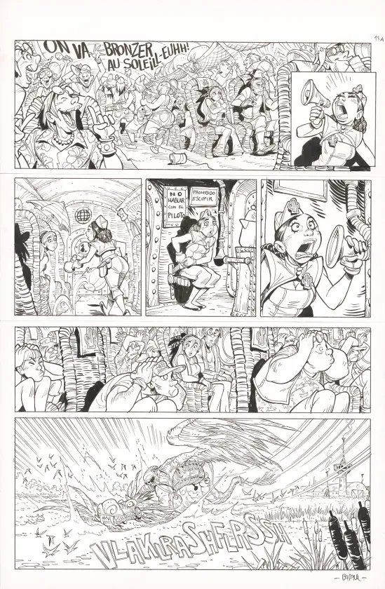 Planche noir et blanc, Ekhö Monde miroir, Hot Tabaaasco ! (T.11), Alessandro Barbucci
